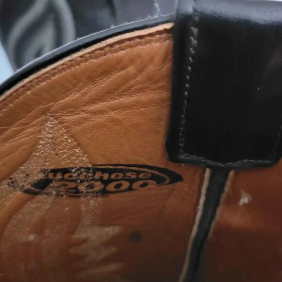 Lucchese 2000 Black Exotic Elephant Skin Leather Cowboy Western Boots Men's 11 B - Picture 5 of 9